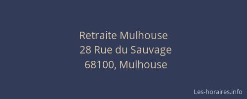 Retraite Mulhouse