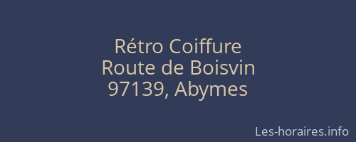 Rétro Coiffure