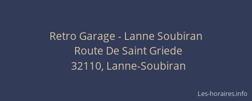 Retro Garage - Lanne Soubiran