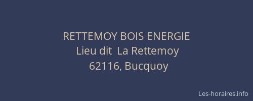 RETTEMOY BOIS ENERGIE