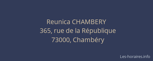 Reunica CHAMBERY