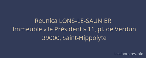 Reunica LONS-LE-SAUNIER