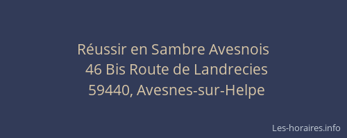 Réussir en Sambre Avesnois
