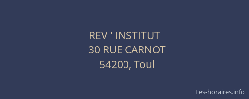 REV ' INSTITUT