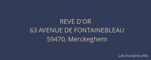 REVE D'OR