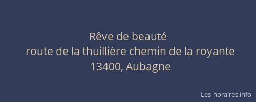 Rêve de beauté