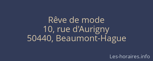 Rêve de mode