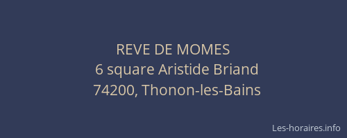 REVE DE MOMES