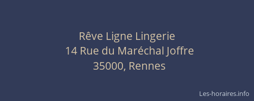 Rêve Ligne Lingerie