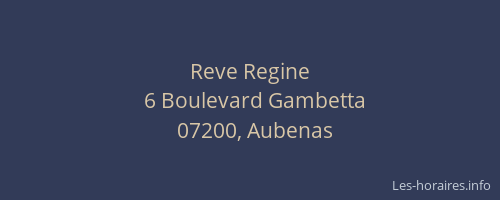 Reve Regine
