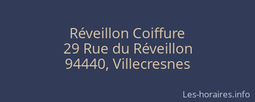 Réveillon Coiffure
