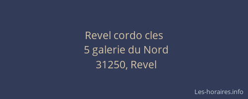 Revel cordo cles