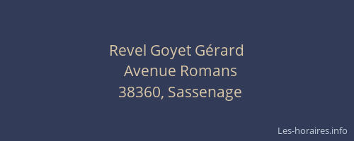 Revel Goyet G&eacute;rard