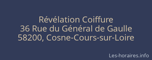 Révélation Coiffure