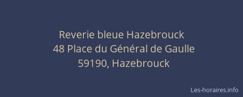 Reverie bleue Hazebrouck