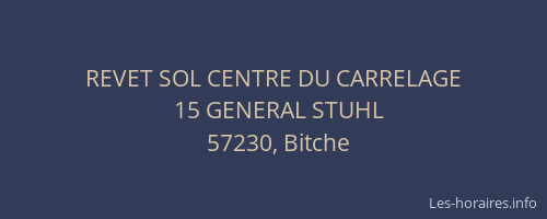 REVET SOL CENTRE DU CARRELAGE