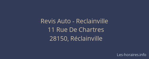 Revis Auto - Reclainville