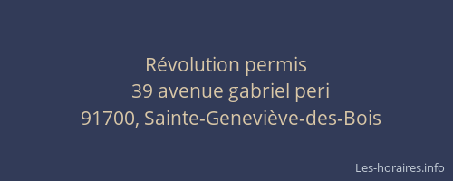 Révolution permis