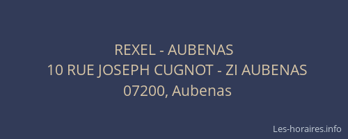 REXEL - AUBENAS