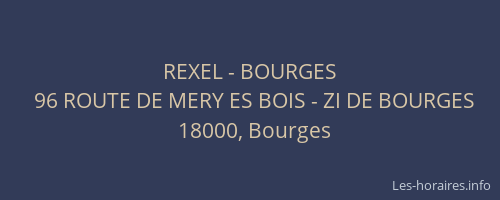REXEL - BOURGES