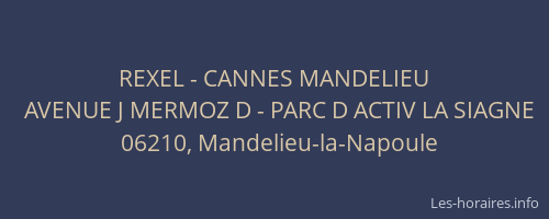 REXEL - CANNES MANDELIEU