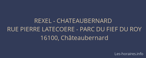 REXEL - CHATEAUBERNARD