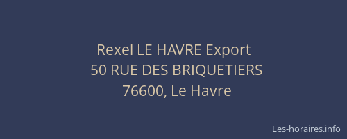 Rexel LE HAVRE Export