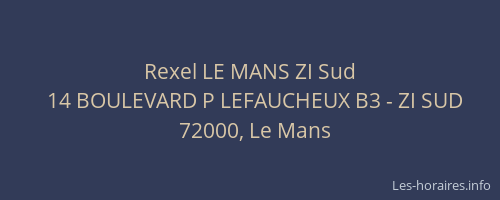 Rexel LE MANS ZI Sud