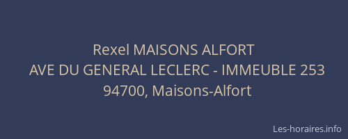 Rexel MAISONS ALFORT