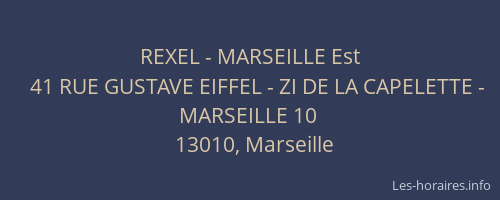 REXEL - MARSEILLE Est