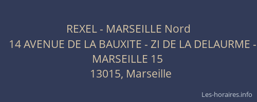 REXEL - MARSEILLE Nord