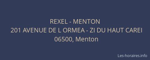 REXEL - MENTON