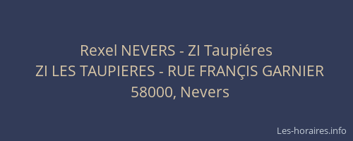 Rexel NEVERS - ZI Taupiéres