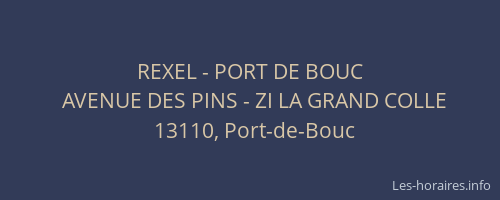 REXEL - PORT DE BOUC