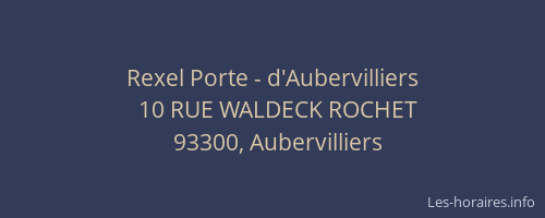 Rexel Porte - d'Aubervilliers
