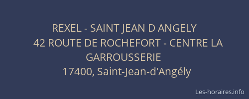 REXEL - SAINT JEAN D ANGELY