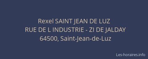 Rexel SAINT JEAN DE LUZ