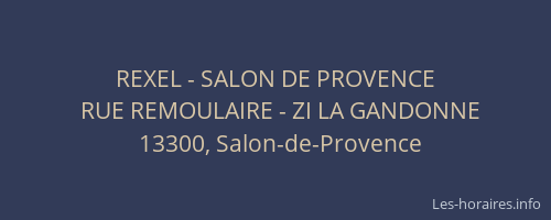 REXEL - SALON DE PROVENCE