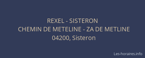 REXEL - SISTERON