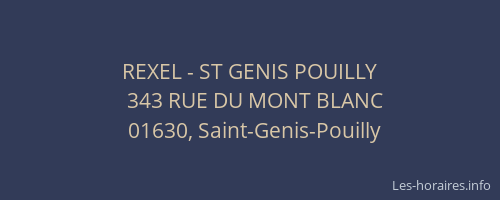 REXEL - ST GENIS POUILLY