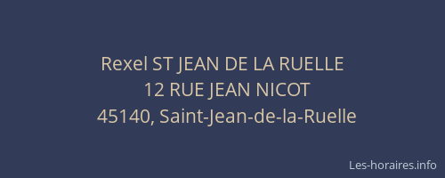 Rexel ST JEAN DE LA RUELLE