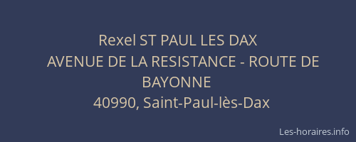 Rexel ST PAUL LES DAX