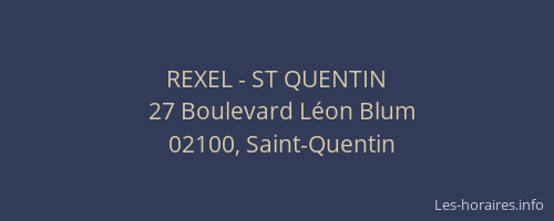 REXEL - ST QUENTIN