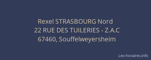 Rexel STRASBOURG Nord