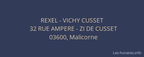 REXEL - VICHY CUSSET