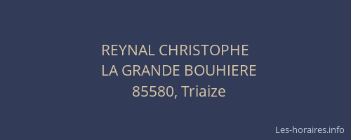 REYNAL CHRISTOPHE