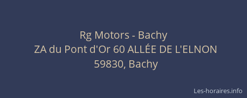 Rg Motors - Bachy