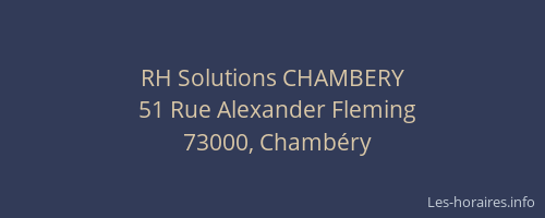 RH Solutions CHAMBERY