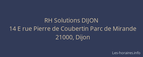 RH Solutions DIJON