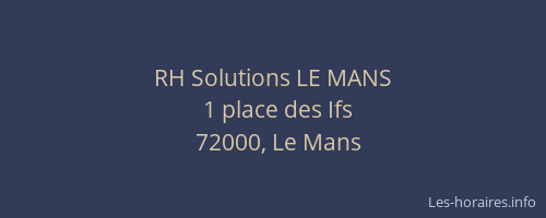 RH Solutions LE MANS